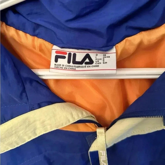 Vintage FILA Expedition Mens Sm Jacket Windbreaker Retro Colorblock Hidden Hood - Picture 2 of 4